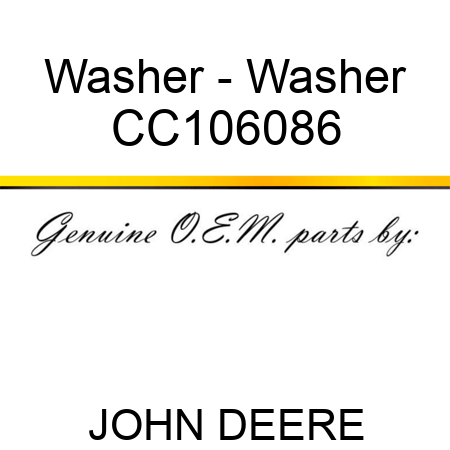 Washer - Washer CC106086