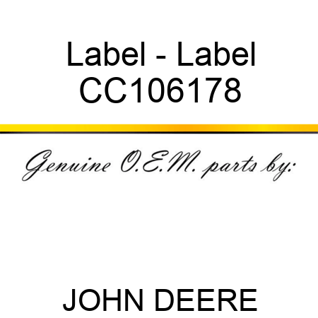 Label - Label CC106178