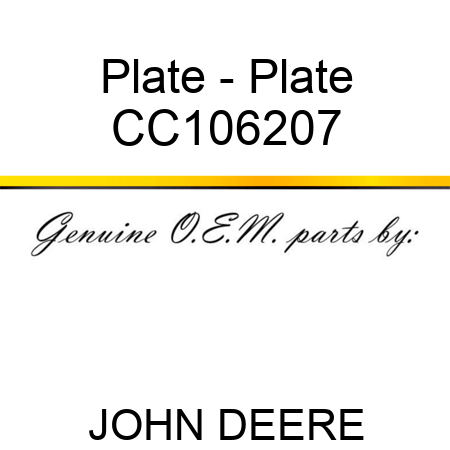 Plate - Plate CC106207