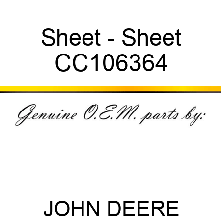 Sheet - Sheet CC106364