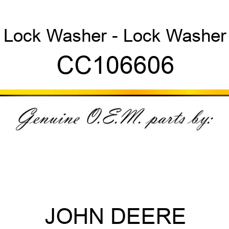 Lock Washer - Lock Washer CC106606