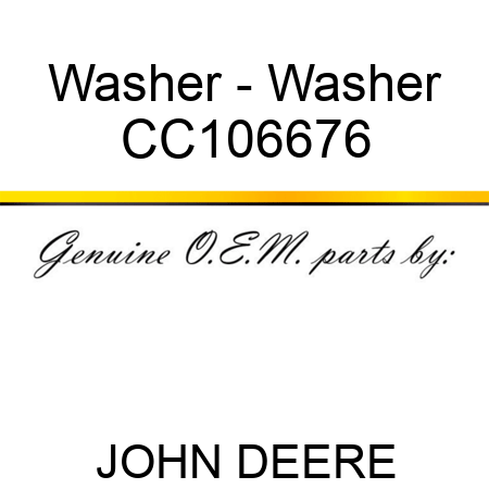 Washer - Washer CC106676