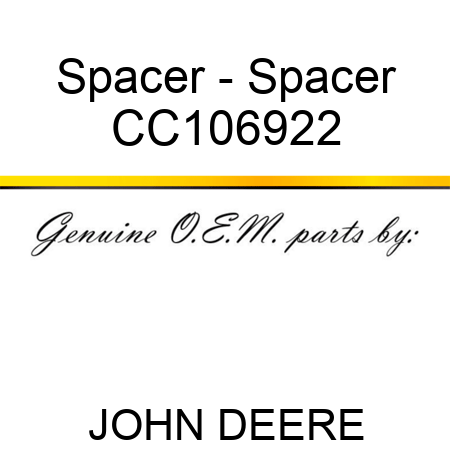 Spacer - Spacer CC106922