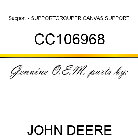 Support - SUPPORT,GROUPER CANVAS SUPPORT CC106968