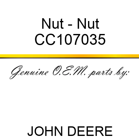 Nut - Nut CC107035