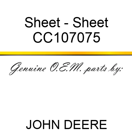 Sheet - Sheet CC107075