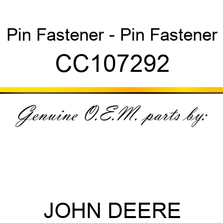 Pin Fastener - Pin Fastener CC107292