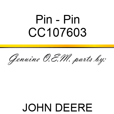 Pin - Pin CC107603