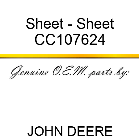 Sheet - Sheet CC107624