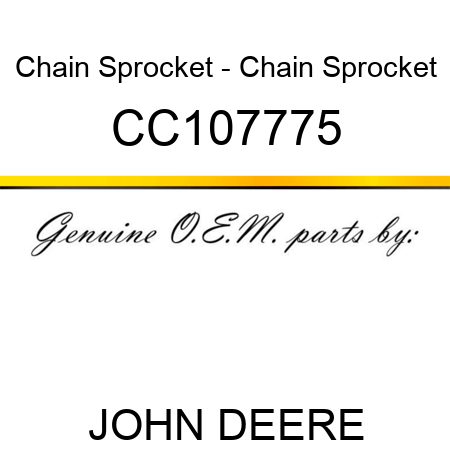 Chain Sprocket - Chain Sprocket CC107775