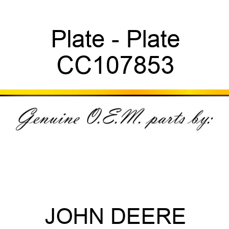 Plate - Plate CC107853