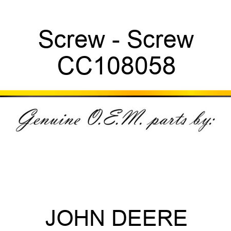 Screw - Screw CC108058