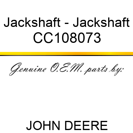 Jackshaft - Jackshaft CC108073