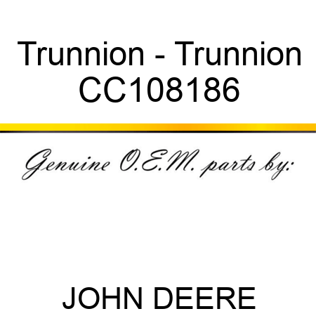 Trunnion - Trunnion CC108186