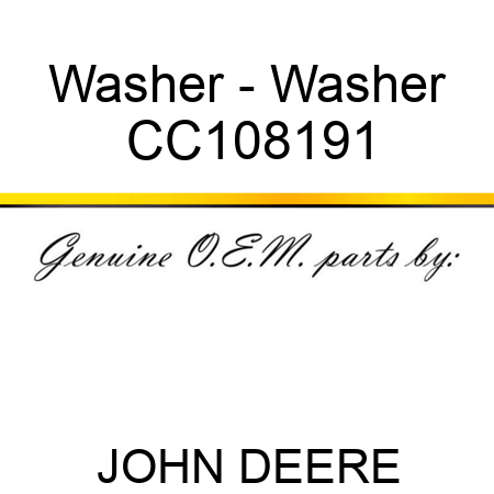 Washer - Washer CC108191