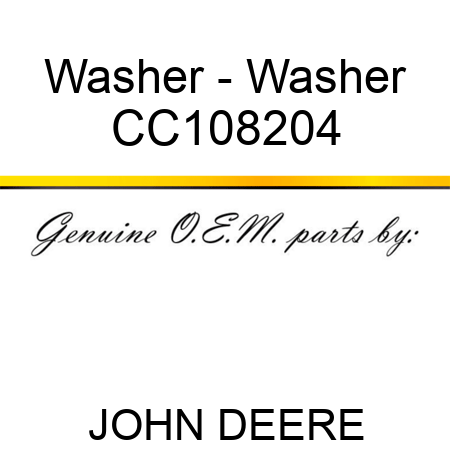 Washer - Washer CC108204