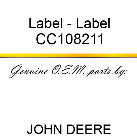 Label - Label CC108211