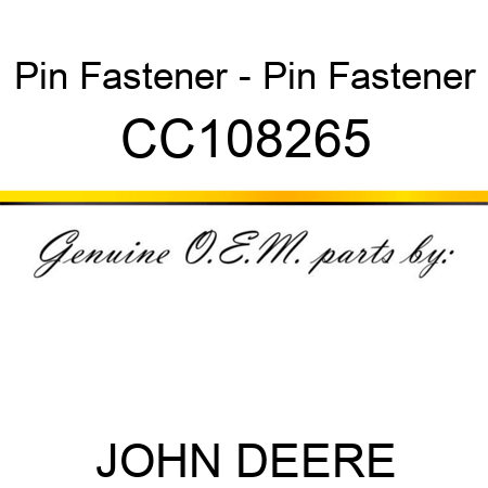 Pin Fastener - Pin Fastener CC108265