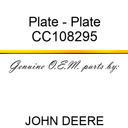 Plate - Plate CC108295