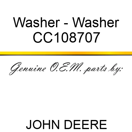 Washer - Washer CC108707