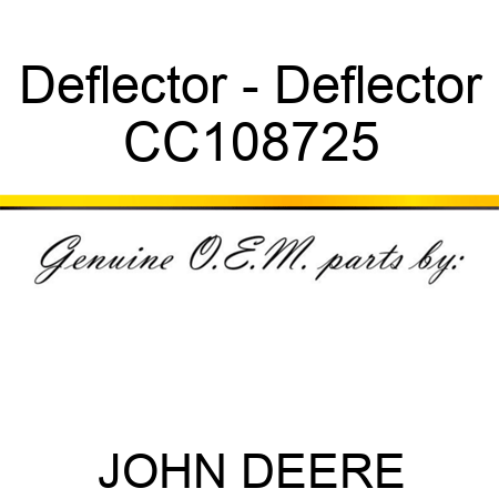 Deflector - Deflector CC108725