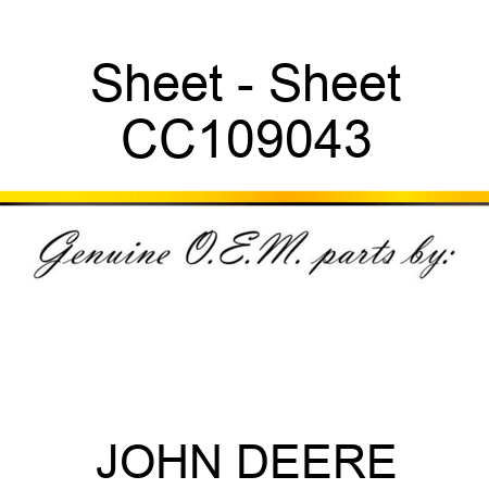Sheet - Sheet CC109043