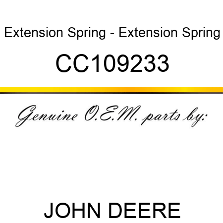 Extension Spring - Extension Spring CC109233