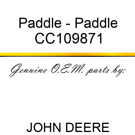 Paddle - Paddle CC109871