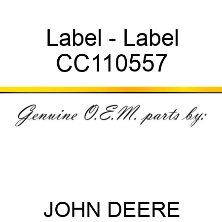 Label - Label CC110557