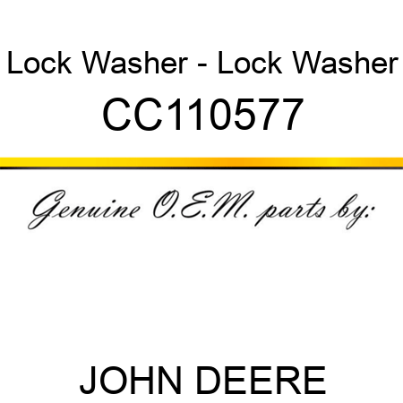 Lock Washer - Lock Washer CC110577