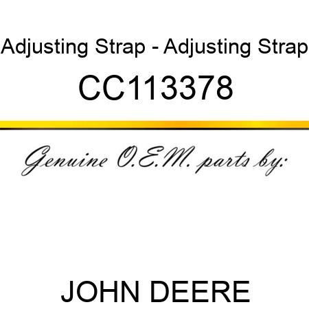 Adjusting Strap - Adjusting Strap CC113378