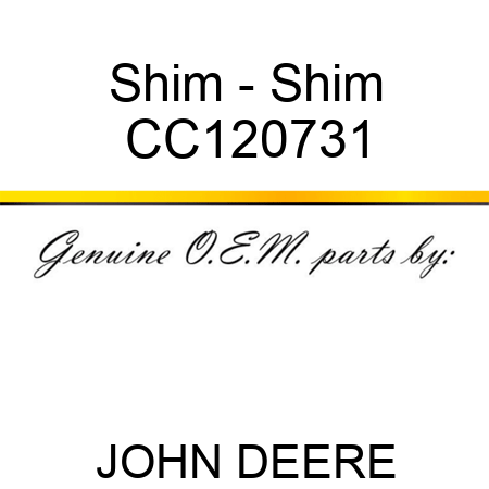 Shim - Shim CC120731