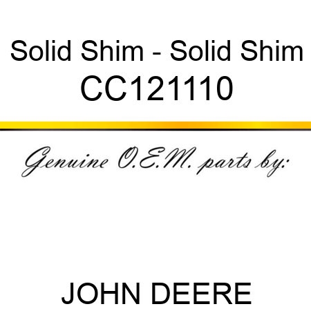Solid Shim - Solid Shim CC121110