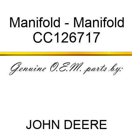 Manifold - Manifold CC126717