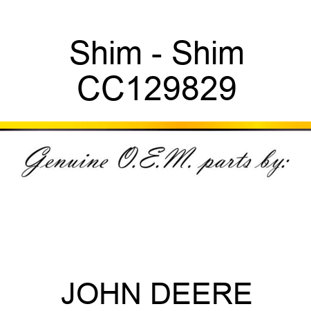 Shim - Shim CC129829