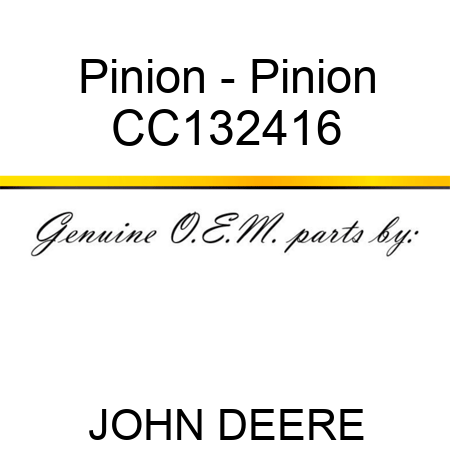Pinion - Pinion CC132416