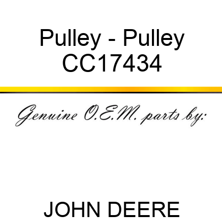 Pulley - Pulley CC17434