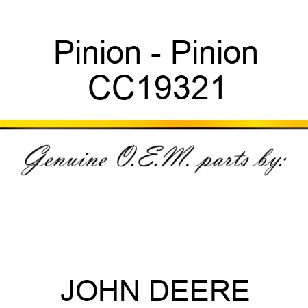 Pinion - Pinion CC19321