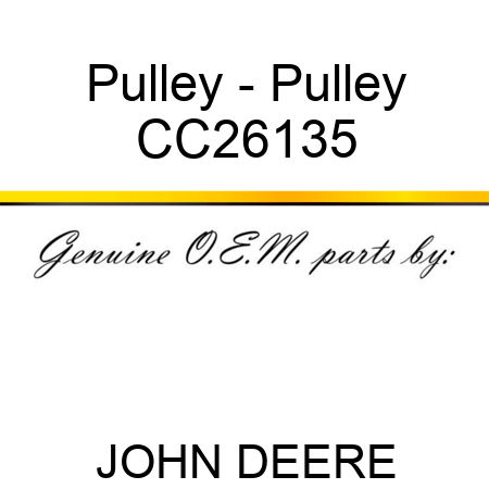 Pulley - Pulley CC26135