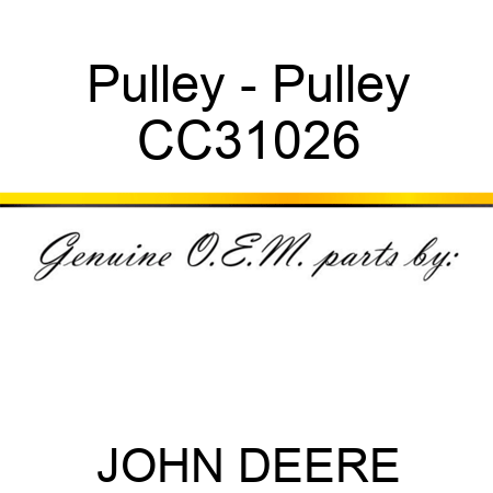 Pulley - Pulley CC31026