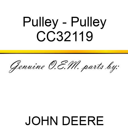 Pulley - Pulley CC32119