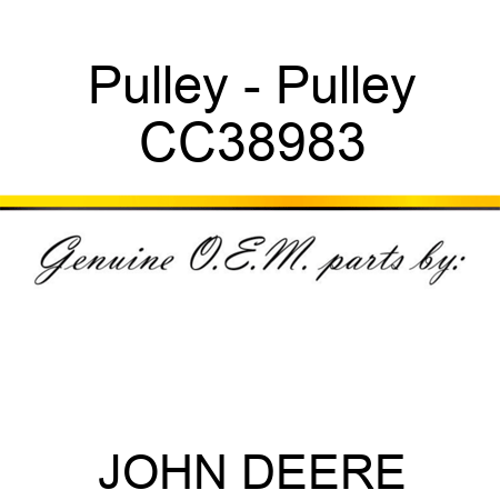 Pulley - Pulley CC38983