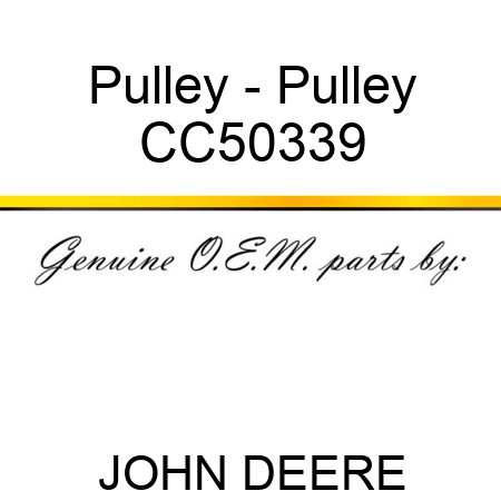 Pulley - Pulley CC50339