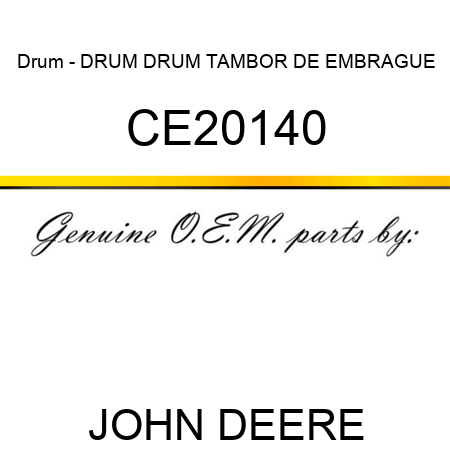 Drum - DRUM, DRUM, TAMBOR DE EMBRAGUE CE20140