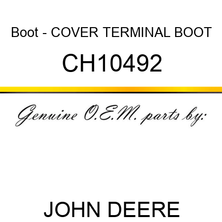 Boot - COVER, TERMINAL BOOT CH10492