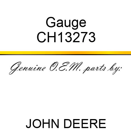 Gauge CH13273