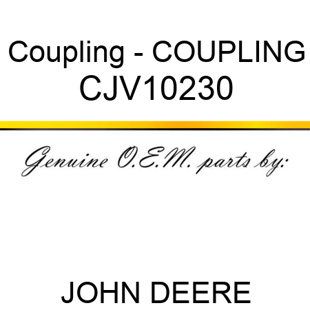 Coupling - COUPLING CJV10230