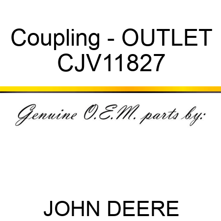Coupling - OUTLET CJV11827