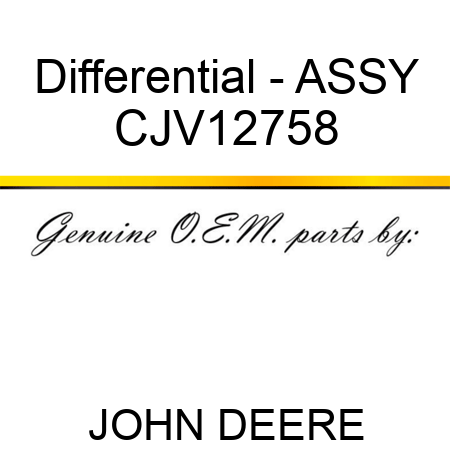 Differential - ASSY CJV12758