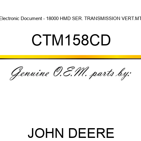 Electronic Document - 18000 HMD SER. TRANSMISSION VERT.MT CTM158CD